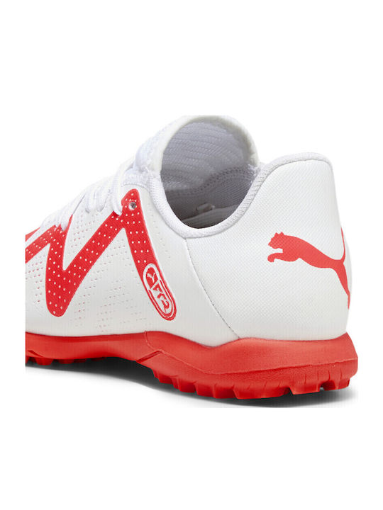 FUTURE PLAY TT Kids Turf Soccer Shoes White-Fire Orchid