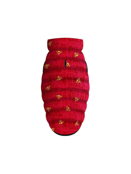 WauDog Superman Red Waterproof Dog Coat with 50cm Back Length