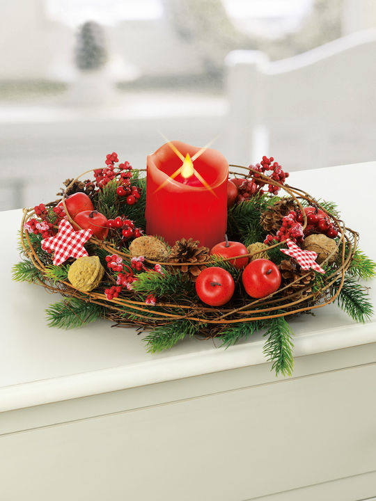 Christmas Plastic Red Battery Candle