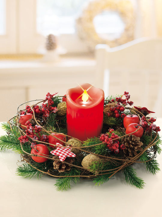 Christmas Plastic Red Battery Candle