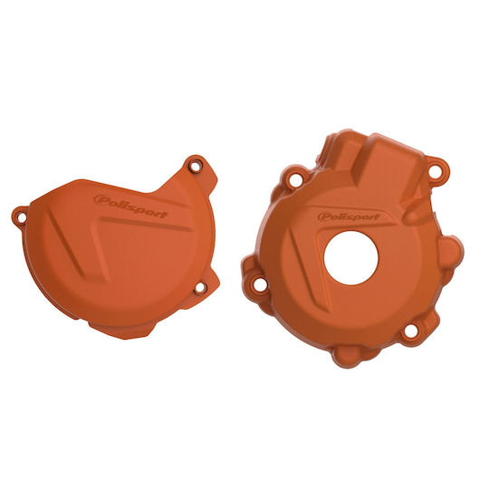 Polisport Motorcycle Engine Cover Protector Orange