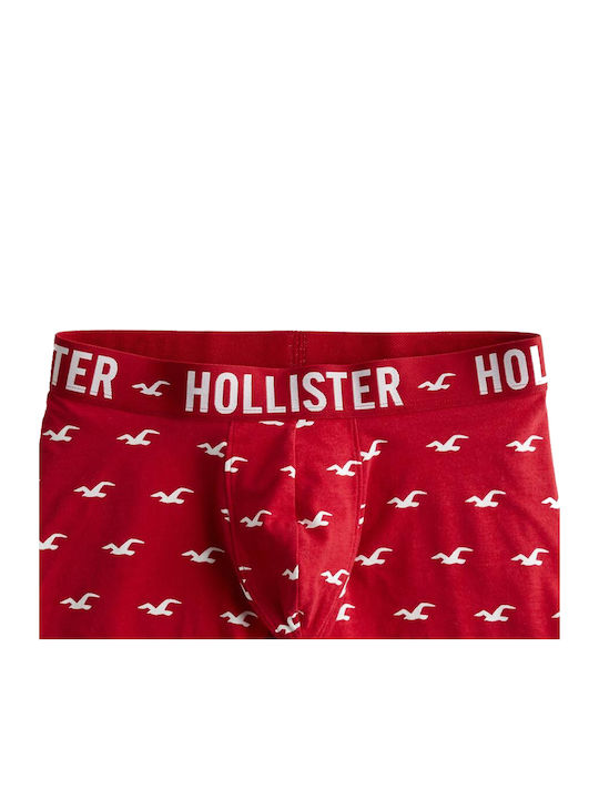 Hollister Herren Boxershorts Rot mit Mustern 1Packung