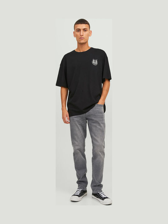 GLENN Ανδρικό Παντελόνι Τζιν Ελαστικό Grey / Black Denim