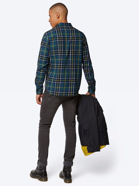 Bench Men's Shirt Long Sleeve Checked Green