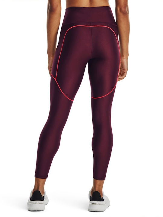 Under Armour Women's Cropped Training Legging High Waisted Burgundy