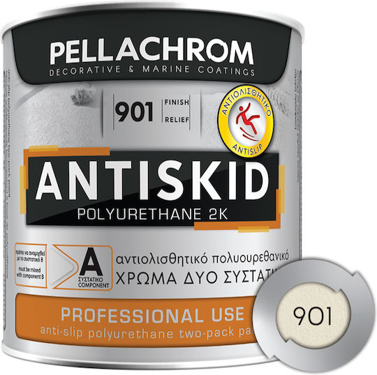 Pellachrom Antiskid A+b Πολυουρεθανικό χρώμα Κόκκινο 906 Κεραμιδί 750ml
