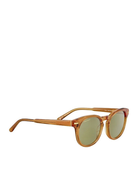 Serengeti Havah Women's Sunglasses with Brown Plastic Frame and Green Lens