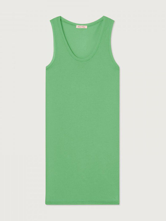 Damen Sommer Bluse Baumwolle Ärmellos Grün