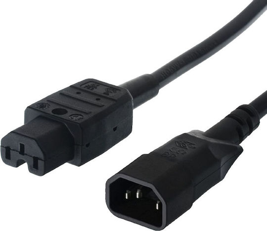 Roline IEC C14 - IEC C13 Cable 3m Μαύρο 19.99.1530