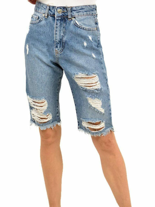 Damen Bermuda Jean Hellblau