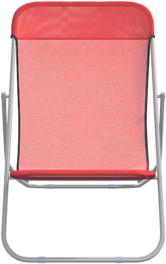 vidaXL Lounger-Armchair Beach with Recline 3 Slots Red Waterproof 83x57.5x81cm Set of 2pcs