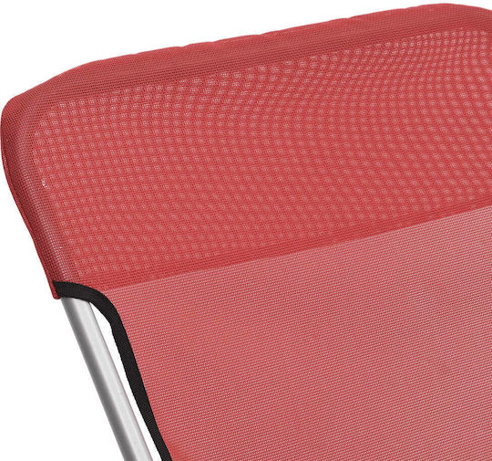 vidaXL Lounger-Armchair Beach with Recline 3 Slots Red Waterproof 83x57.5x81cm Set of 2pcs