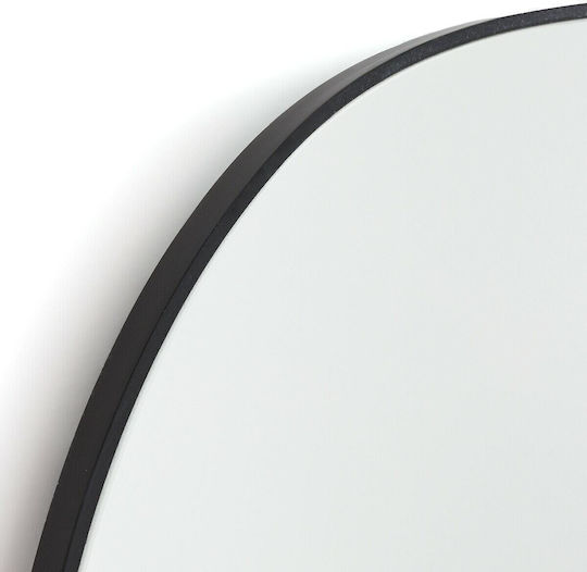 La Redoute Interieurs Wall Mirror with Black Metallic Frame 80x80cm 1pcs