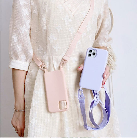 Sonique CarryHang Liquid Back Cover Silicone 0.5mm with Strap Lilac (Xiaomi 13 Pro)