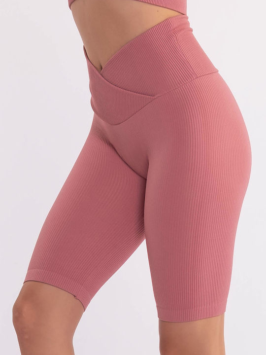 Women's Bike Training Legging High Waisted & Push Up Pink