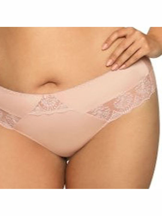 Women's Slip with Lace Beige