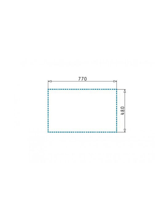 Pyramis Alazia 2B 079811011 Drop-In Chiuvetă din Granit Sintetic L79xW50cm Carbon