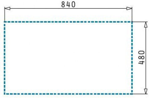 Pyramis Athlos 2B 070071211 Drop-In Spüle aus Verbundgranulat B86xT50cm Snow