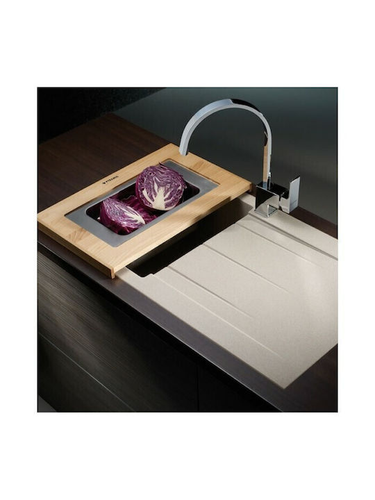 Pyramis Alazia 1B 1D 070037011 Drop-In Sink Synthetic Granite W79xD50cm Iron Grey