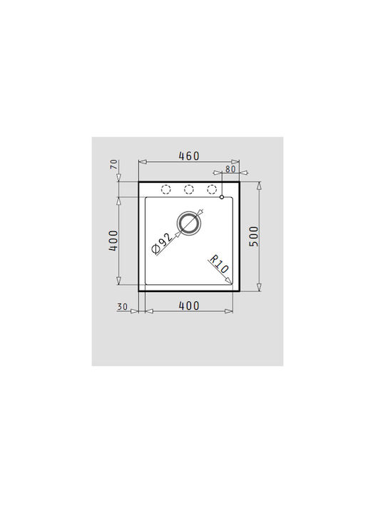 Pyramis Istros 1B 070043911 Drop-In Мивка от Синтетичен Гранит Ш46xД50см Бежов