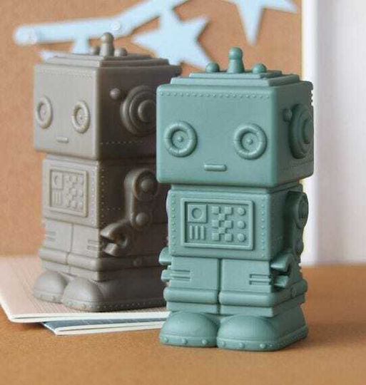 A Little Lovely Company Robot Spardose Plastik Grün 7.8x6.6x15.2cm