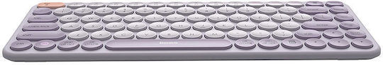 Baseus K01A Tri-Mode Fără fir Bluetooth Doar tastatura Engleză US Violet