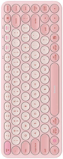 Baseus K01A Tri-Mode Безжично Само клавиатура Английски US Baby Pink