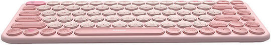 Baseus K01A Tri-Mode Безжично Само клавиатура Английски US Baby Pink