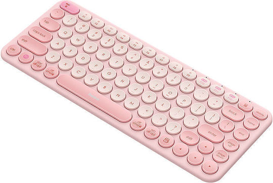 Baseus K01A Tri-Mode Безжично Само клавиатура Английски US Baby Pink