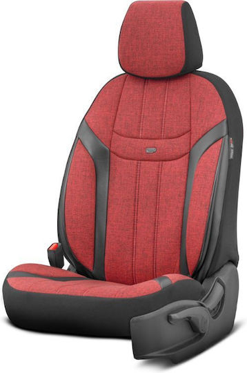 Otom Set Huse Auto 11buc Piele sintetica Universal Roșu