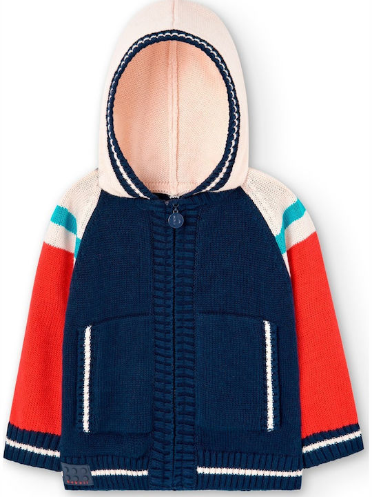 Kids Sweatshirt Cardigan with Hood Navy Blue