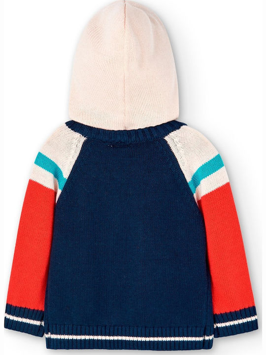 Kids Sweatshirt Cardigan with Hood Navy Blue