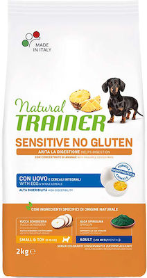 Natural Trainer Sensitive Adult Mini 2kg Dry Food Gluten Free for Adult Dogs of Small Breeds