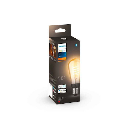 Philips Bec Smart LED 7W pentru Dulie E27 și Formă ST64 alb cald 580lm Reglabil în intensitate