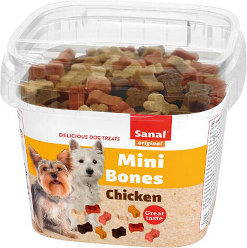 Sanal Bones Cup Mini Μπισκότο Σκύλου με Κοτόπουλο και Μοσχάρι 100gr