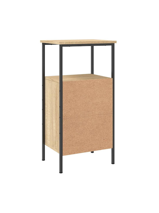 Κομοδίνο Ξύλινο με Μεταλλικά Πόδια Sonoma Δρυς 41x31x80cm