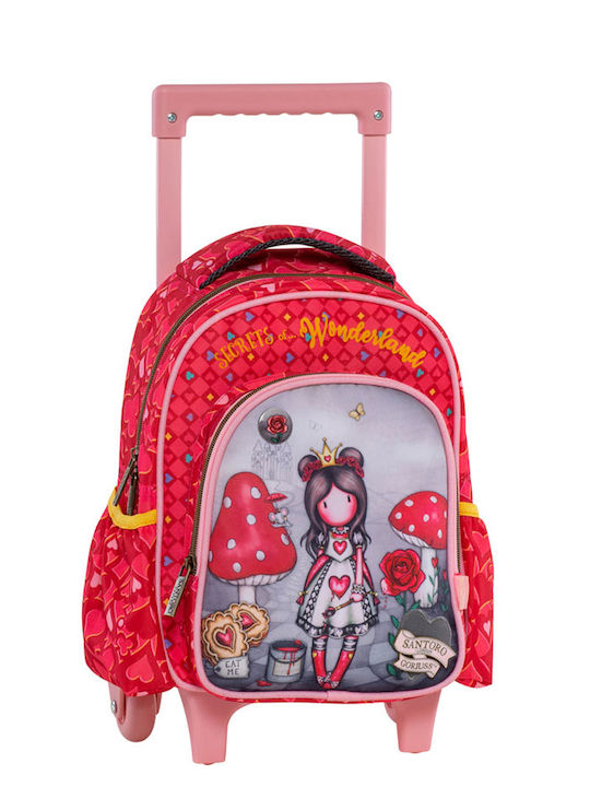 Graffiti Gorjuss School Bag Backpack Elementary, Elementary in Red color