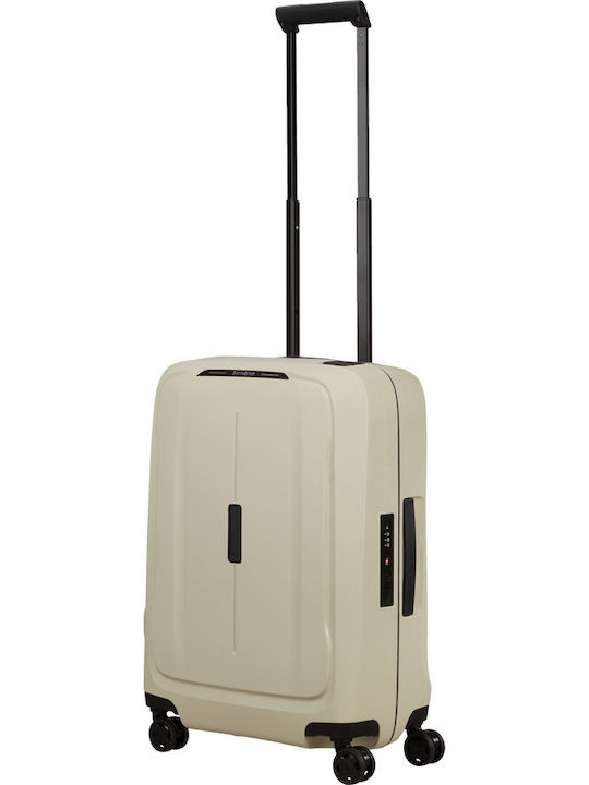Samsonite Essens Cabin Travel Suitcase Hard Beige with 4 Wheels Height 55cm 146909-9559