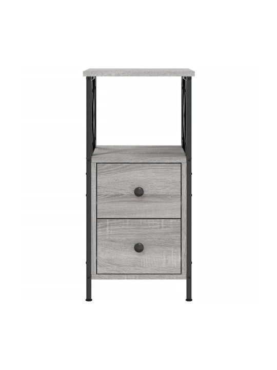 Wooden Gray Sonoma Bedside Table 34x35.5x70cm