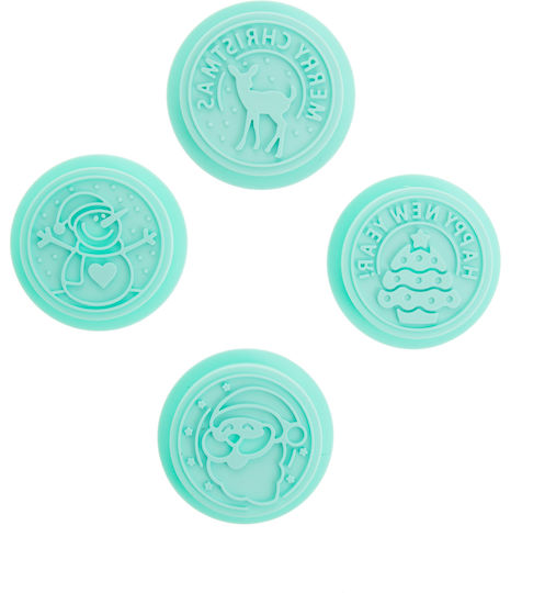 Set de 4 forme de tăiat și ștampilat biscuiți din silicon Siliko Mart Crăciun 028.03.010 Set de 4 forme de tăiat și ștampilat biscuiți din silicon Siliko Mart Crăciun 028.03.010