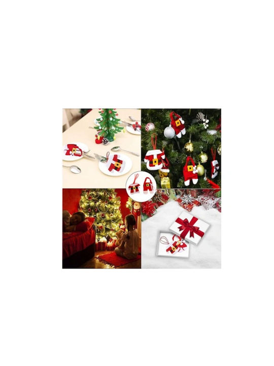 Set Christmas Cutlery Red L11xW8cm. 4pcs