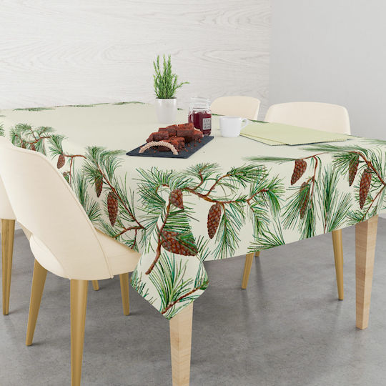 Vassiliadis Bros Christmas Tablecloth Runner Fabric Green L240xW140cm.