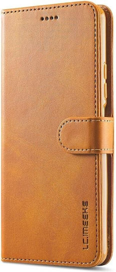 LC.IMEEKE Calf Texture Wallet Brown (Redmi 10 5G)