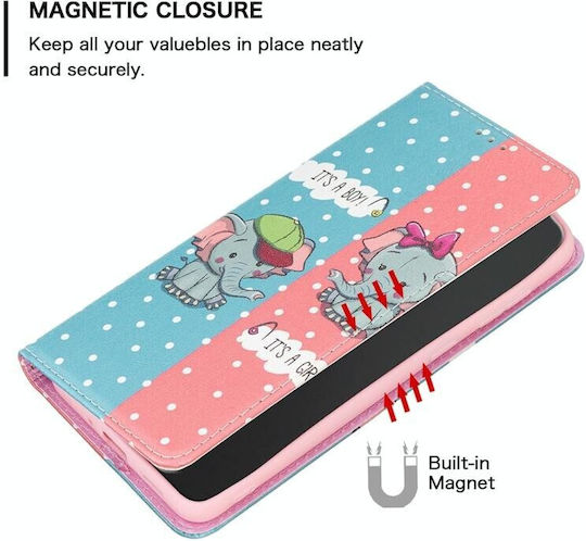 Colored Drawing Invisible Book Leather Gray (Redmi 10 5G)