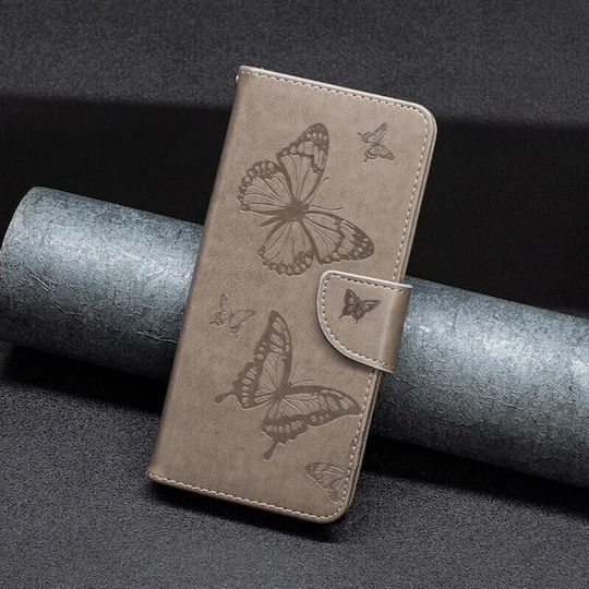 Two Butterflies Wallet Gri (Redmi 10 5G)