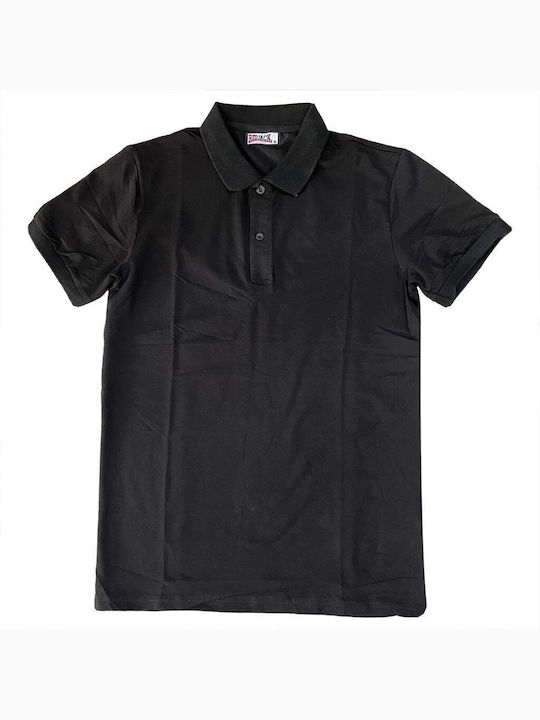 Ustyle Herren Kurzarmshirt Polo Schwarz