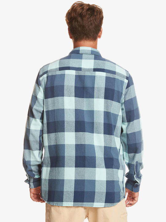 Quiksilver Motherfly Men's Shirt Long Sleeve Checked Blue