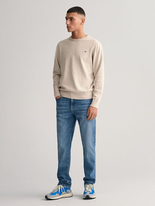 Gant Men's Long Sleeve Sweater Beige