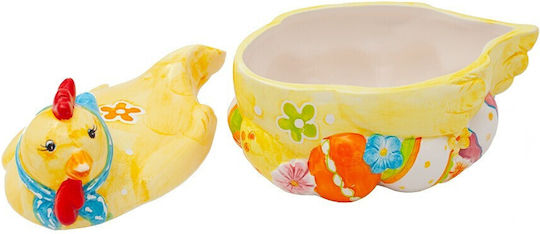 Easter Biscuit Jar Ceramic 4x20x12pcs in Yellow color