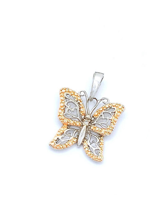 PS Silver Necklace with design Butterfly from Silver